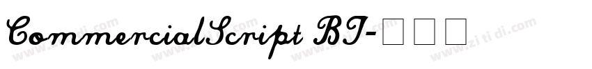 CommercialScript BT字体转换